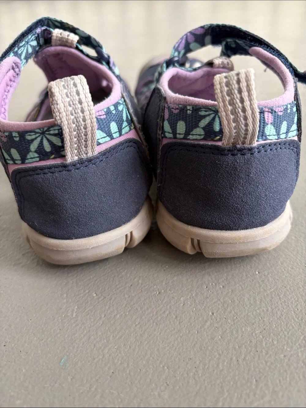 Keen Kids Floral Water Shoe Sandals - Navy & Purple Floral Size 1 Girls